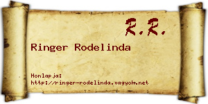 Ringer Rodelinda névjegykártya